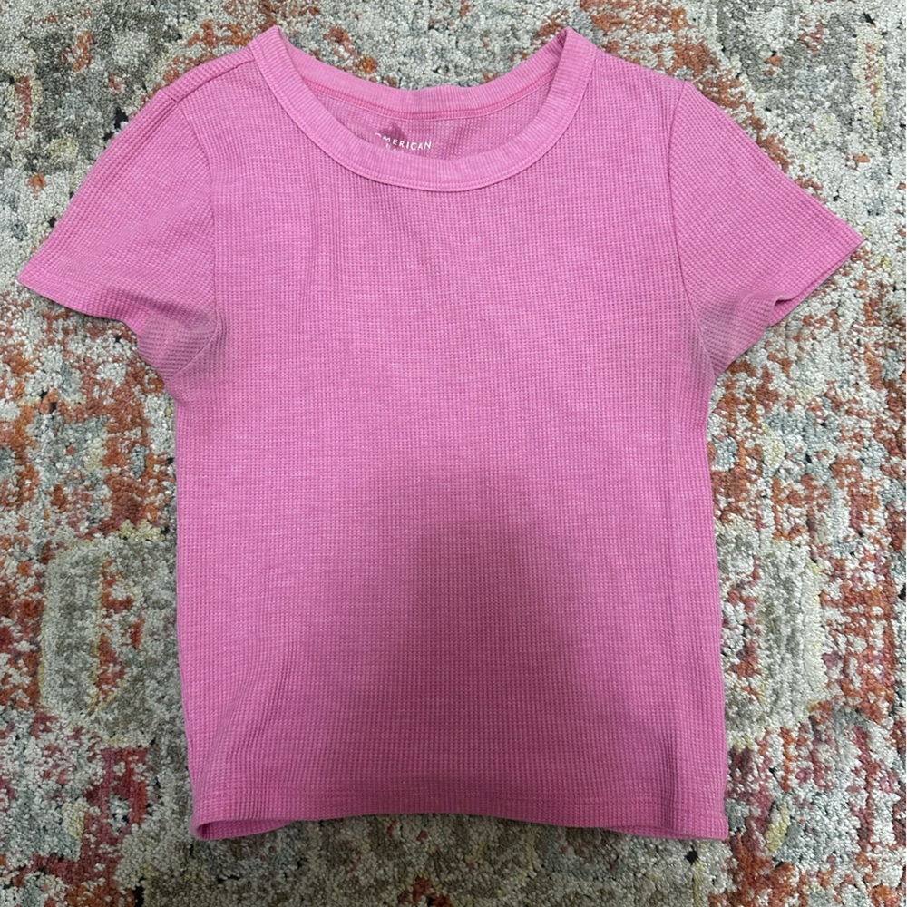 American Eagle Outfitters Pink Short Sleeve Tee
